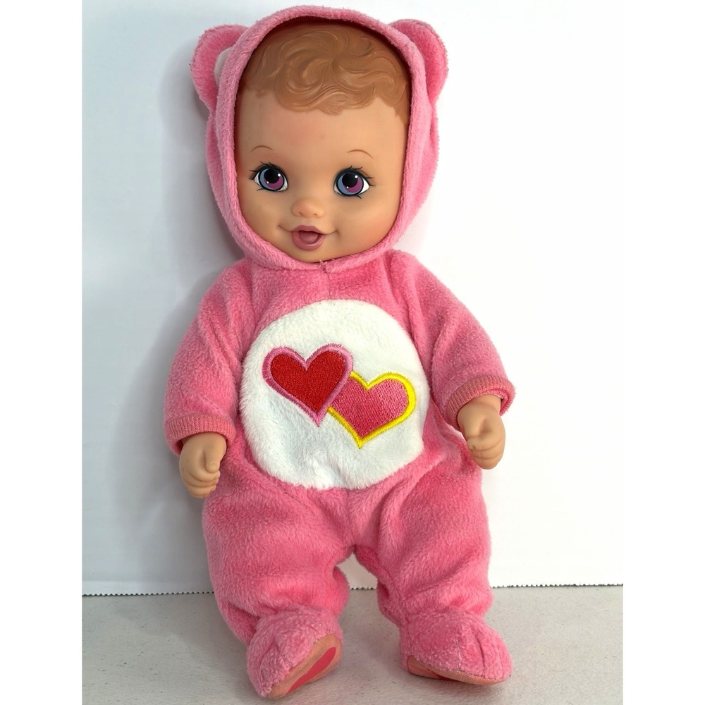 Vintage Care Bears Love-a-Lot Water Babies Doll Lauer Toys Pink Costume